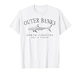 Photo Gallery outer banks north carolina shark retro arcuate slate lettere maglietta Photo Gallery outer banks north carolina shark retro arcuate slate lettere maglietta
