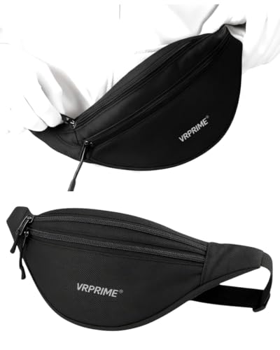 Image of Waist Bag for Men (Small Black) | Fanny Waist Pouch Pack, Travel Side Sling, Running & Riding a Bike
