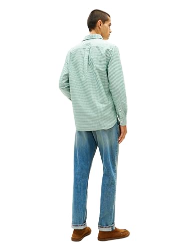 Image of Tommy Hilfiger Men's Long Sleeve Oxford Shirts in Regular Fit, Men's Button Down Shirts, Also Available in Big and Tall