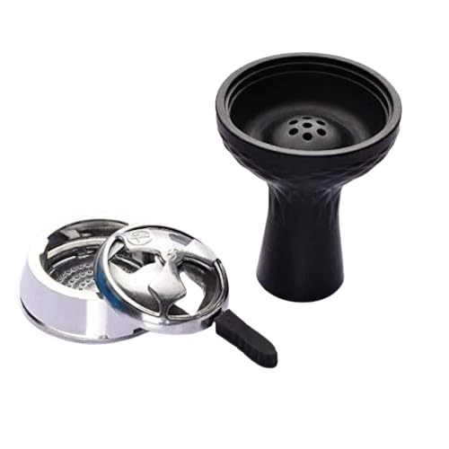 Al Kian Silicone Chillum with Coal Bowl Heat Management System (Black)-picture-41