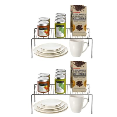 TechSrmaji Stainless Steel Space Save Rack for Kitchen, Fridge Pantry ...