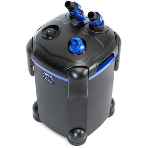 AMOSIJOY Ultra-Quiet Canister Filter for Large Fish Tanks and Aquariums