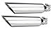 PAIR OF TWO STAINLESS STEEL UNIVERSAL EXHAUST TIPS 4"