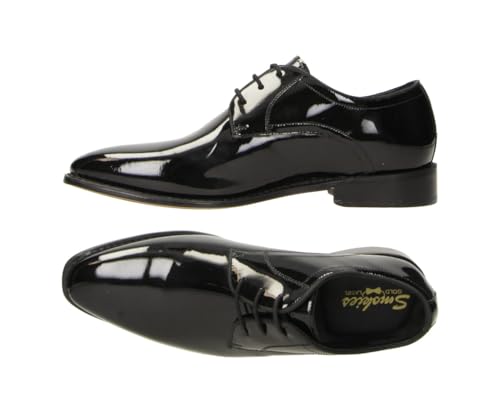 Smokies Herren Hochzeitsschuh Roberto Leder Echtleder und Rahmengenäht, (Roberto schwarz EU 44)