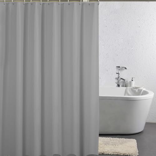 chongning Rideau de douche de couleur unie résistant à la moisissure et hydrofuge - Facile à sécher avec crochets - En PEVA - 180 x 180 cm - Pour pièces...