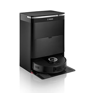 Bosch Spotless Max BCRDW3B Saugroboter mit Wischfunktion, 11.000 Pa Saugkaft, rotierende Wischpads, Nass-Trocken-Servicestation, Selbstreinigung, Smart Vision Navigation, Steuerung per App, schwarz