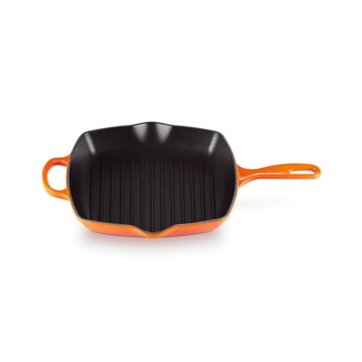 Le Creuset Evolution Gjutjärnspanna, fyrkantig, 26 cm, lämplig för alla värmekällor, inklusive induktion, 2,86 kg, orange