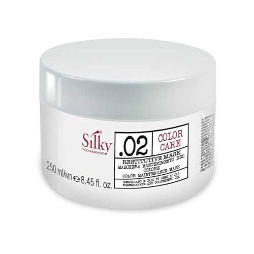 SILKY Technobasic .02 Organic Restitutive Hair Mask - Deep Moisturizing Hair Mask with Pomegranate Extract – Hair Color Mask with Hydrating and Restoring Action for Dry and Treated Hair - 250 ml