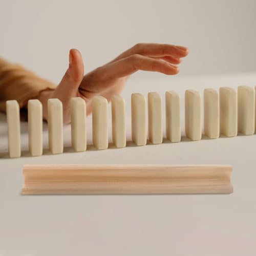 Soportes de madera para dominó y fichas de Mahjong miniatura 6
