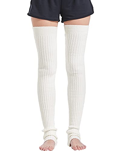 Nanxson Women's Winter Knit Leg Warmer Over Knee High Footless Socks Warm Long Leg Warmers for Yoga Pole Dance3