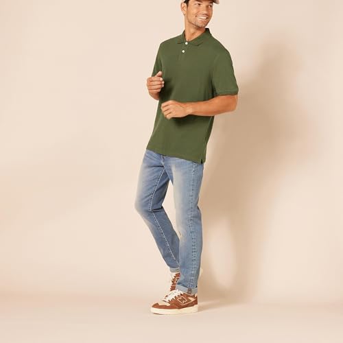 Image of Amazon Essentials Men's Slim-Fit Short-Sleeve Cotton Pique Polo Shirt