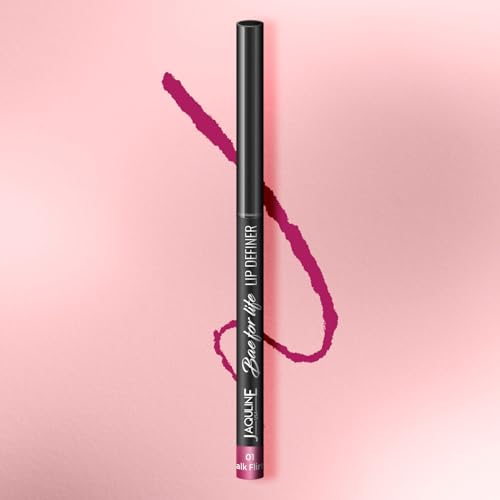 Image of JAQULINE USA Bae For Life Lip Definer lipliner | Long Lasting Lip Liner Pencil | Waterproof | Smudge Proof | Matte Finish | Paraben Free | Vegan & Cruelty Free Lipliner | Talk Flirty 01, 0.3g