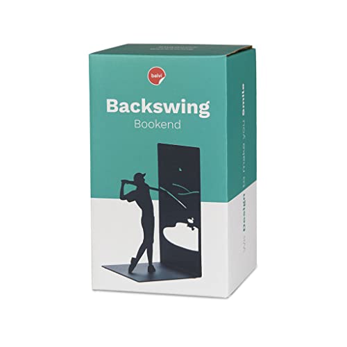 Balvi Bookend Backswing Colour black Book support with golf player Metal - Image 2