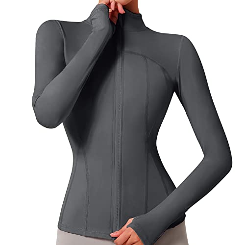 Chaqueta de yoga para mujer ajustada y ligera con cremallera completa VUTRU