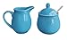 Ceramic Colorful Creamer and Sugar Set with Lid Spoon, Coffee Serving Set