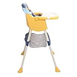 Fockety Trona Convertible, Trona de bebé Ajustable en Algura con Arnés de Seguridad Antideslizante, 2 Bandejas para Servir, para Niños Pequeños, de Seguridad Plegable
