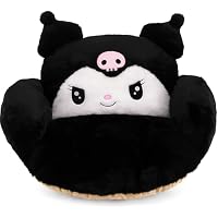 Juju Black Kawaii Cushion - Kawaii Room Decor - Seat Cushions for Office Chairs - Office Chair Cushions - Car Seat Cushion - Gaming Room Decor - Gaming Desk Accessories Floor Pillow (Black)