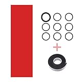 DUTYBOD Hockey Stick Handle Grip Wrap Round Tape Heat Shrink Sleeve Non-Slip Handle Tape (Red)