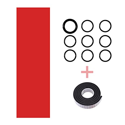 DUTYBOD Hockey Stick Handle Grip Wrap Round Tape Heat Shrink Sleeve Non-Slip Handle Tape (Red)