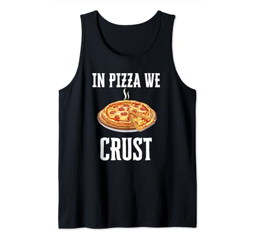 En pizza cortamos divertido juego de palabras entusiasta de la pizza Camiseta sin Mangas