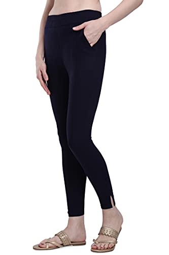 Image of Plus Size Slub Lycra Trouser Cigarette(Pencil) Pants Sizes(26 to 44)