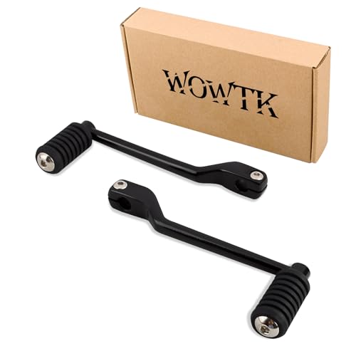 Image of Heel /Toe Shift Pegs Front & Rear Levers for Harley 86-17 FL Softail | for 88-later Touring Road King Street Glide Electra Glide Trike Black Front and Rear Levers & Shifter Pegs