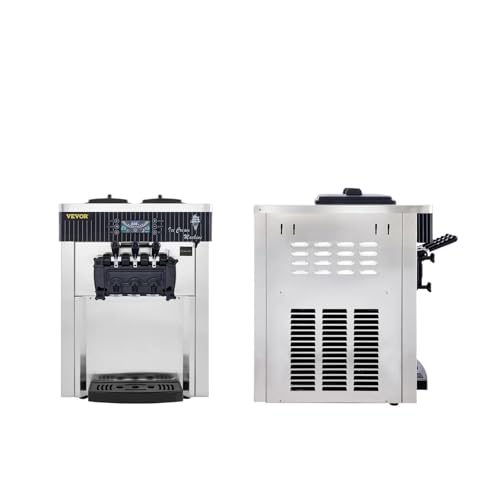Máquina de helado suave de alta capacidad, fácil de usar, 3 sabores simultáneamente, perfecta para helados, sorbete y vending, calidad comercial para alta demanda