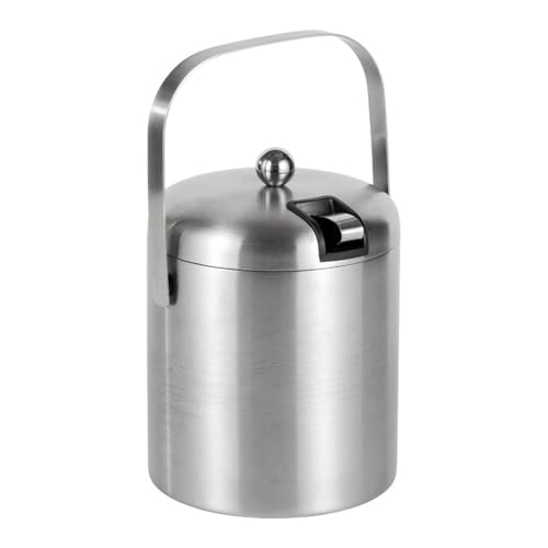 Tanque de hielo, tanque de bebida | Cubo de hielo de doble capa de acero inoxidable para bebidas | Enfriador de vino de acero inoxidable de 1,3 l, para Wine, Fest