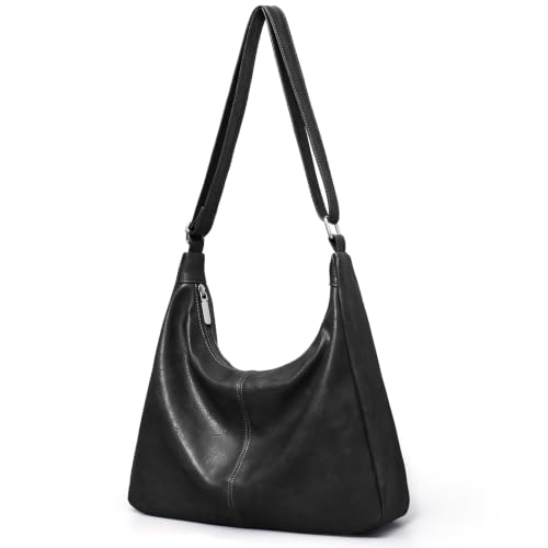 Image of Hobo Bags for Women Vegan Leather Purses Slouchy Shoulder Bag Tote