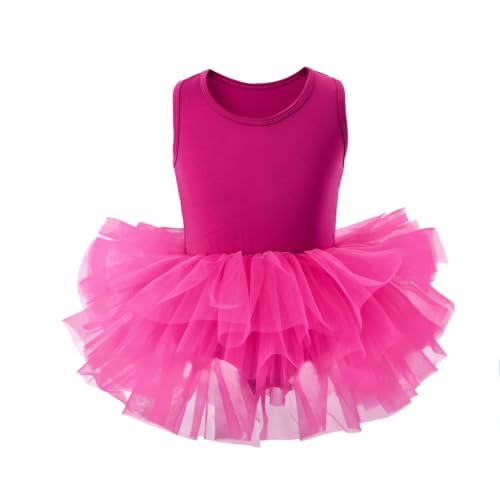 Image of Girls' Camisole Dance Tutu Leotard with Fluffy 4-Layers Ballet Dress for Ballerina (18 Months - 7 Years)