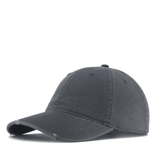 Image of Classic Washed Cotton Baseball Cap - Vintage Adjustable Dad Hat, Curved Bill for Men Women, Outdoor Everyday Wear