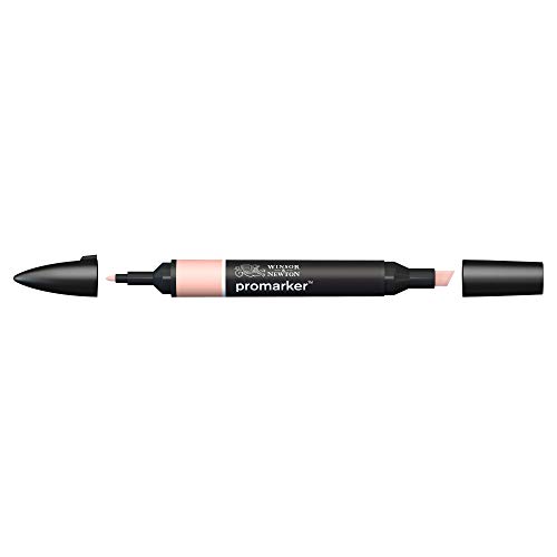 Image of Winsor & Newton Promarker, Alcohol Based Markers, Pastel Pink (R738), Double Tipped Drawing Marker Set for Artists, Graphic Designers, Illustrators - Chisel & Fine Twin Tip, Streak Free Coverage