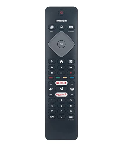 AULCMEET 398GR10BEPHN0017BC Replace Remote Control Compatible with Philips 4K OLED Smart TV 996599001251 996599001511 43PUS6704 BRC0884305/01 BRC0884301/01 398GR10BEPHN0020BC BRC0884402/01