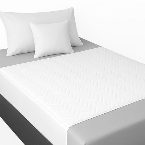 Empapadores Cama Adultos Lavables. Empapadores Bebe Reutilizables con alas. Empapador Cama Lavable Super Absorbente 3,15 litros/m². Protector Cama 4 Capas (90 X 85 cm)