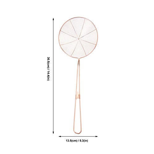 Colher de aço inoxidável Doitool com cabo longo de malha de metal coador de alimentos de cozinha par