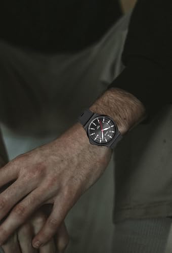 RUYEOOK Men's Silicone Analog Quartz Watch, Easy Read Fashion Business Dress Casual Sport, Waterproof, Date Calendar, Wrist Watch for Men