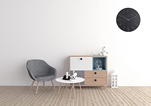 Clwjkh 12 Inch Wall Clock Silent Non Ticking - Quality Quartz Battery Operated Round Easy To Read Modern Simple Style Decor Clock For Home/Bedroom/Kitchen/Living Room/Office/School #TOP3