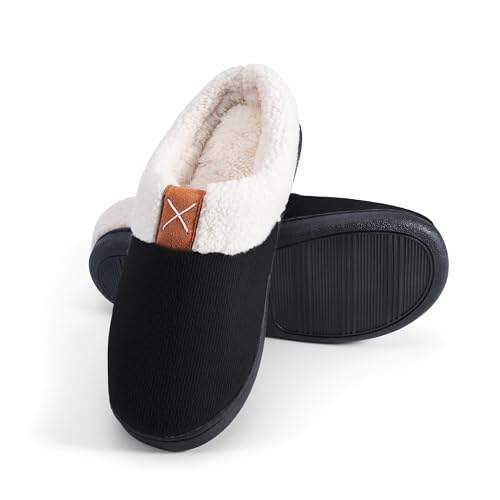 Women's Indoor Bedroom Slipper with Memory Foam, Warm Cozy House Shoe with Anti-Skid Rubber Sole for Ladies3