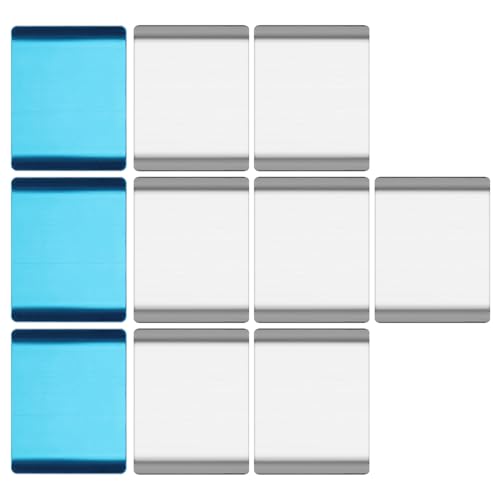 10pcs Under Cabinet Light Magnetic Strip, Replacement Magnetic Strips Lights Under Cabinet Lights Magnet Metal Sticky Stickers for Cabinet Lights Parking Number Plate