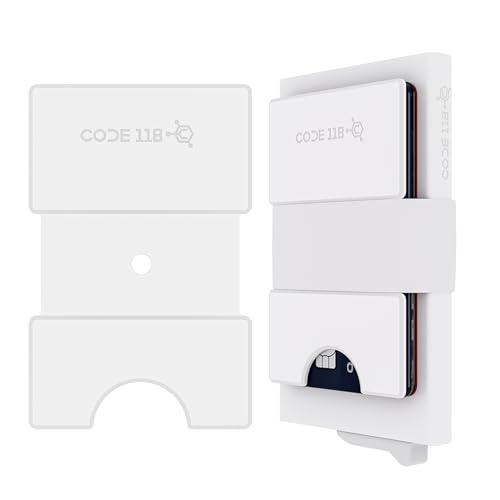 Image of CODE 118 Modular Backplate - Slim Minimalist Aluminum Wallet Accessory - Expandable Cash & Business Card Holder - Modular Add-on for Men Expands Storage up to 8 cards, Wallet not Included (Glow)