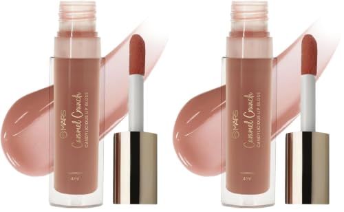 Image of MARS Candylicious Sheer Lip Gloss for Women | Hydrating & High Shine | Lightweight | Non-Sticky | Enriched with Vitamin-E, Hyaluronic Acid & Avocado Ester (4.0ml) (03-CARAMEL CRUNCH) (Pack of 2)