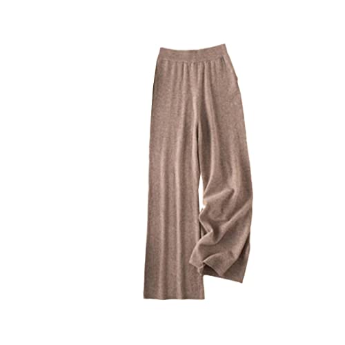 Pantalon 100 % laine pour femme keusyoi élégant coupe large
