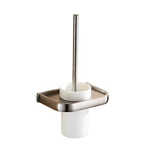 Antique Brass Toilet Brush Holder - Wall-Mounted Black Bronze WC Cleaning Brush - Elegant Bathroom Accessories in White and Black -Toilet Cleaning Tool