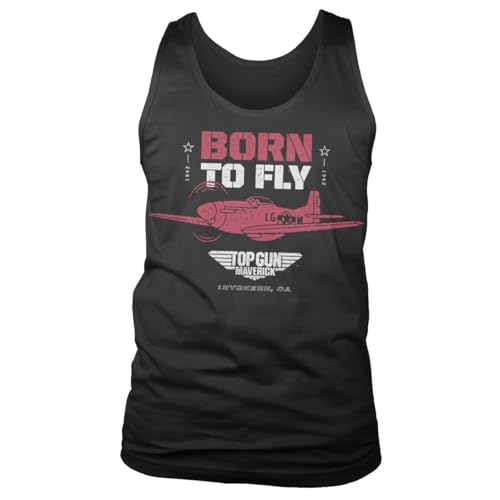Top Gun Maverick débardeur en tricot de corps robuste avec motif officiel Born to Fly homme