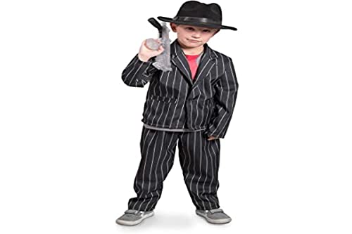 Folat 63253 – Maffia Enfants Costume, 116–134 cm, Noir