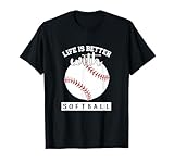 Photo Gallery la vita è migliore con il design del softball maglietta Photo Gallery la vita è migliore con il design del softball maglietta
