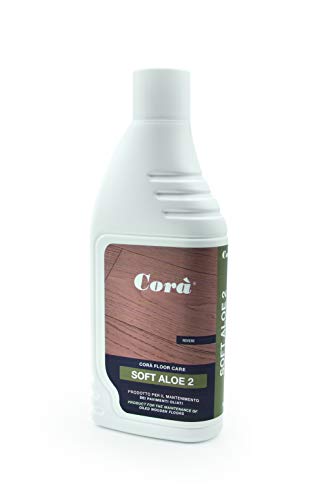 Corà SOFT ALOE 2 (fin. Tortora) - Manutentore professionale parquet - Prodotto rigenerante per pavimento in legno oliato - 1 LT. Tortora Corà Floor Care