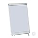 Relaxdays Flipchart Papier, Kariertes Moderationspapier, Block à 50 Blatt, 60 g/m², 6-fache Lochung, 57,5 x 81 cm, weiß, 1 Stück, Kariert