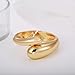 GREICHFAN Golden Chunky Waterdrop Bangle Bracelets Minimalist Bracelets Bangle for Women