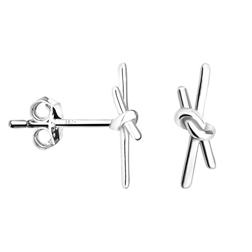 SOFIA MILANI - Boucles d'Oreilles pour Femmes en Argent 925 - Clou d'Oreille avec Motif en Forme de Noeud - 20897 Cover